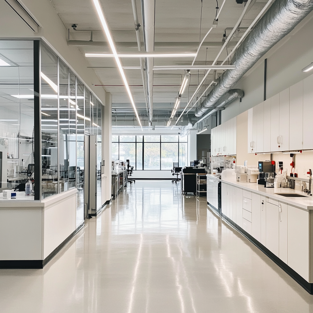 Clean industrial laboratory used for peptide testing