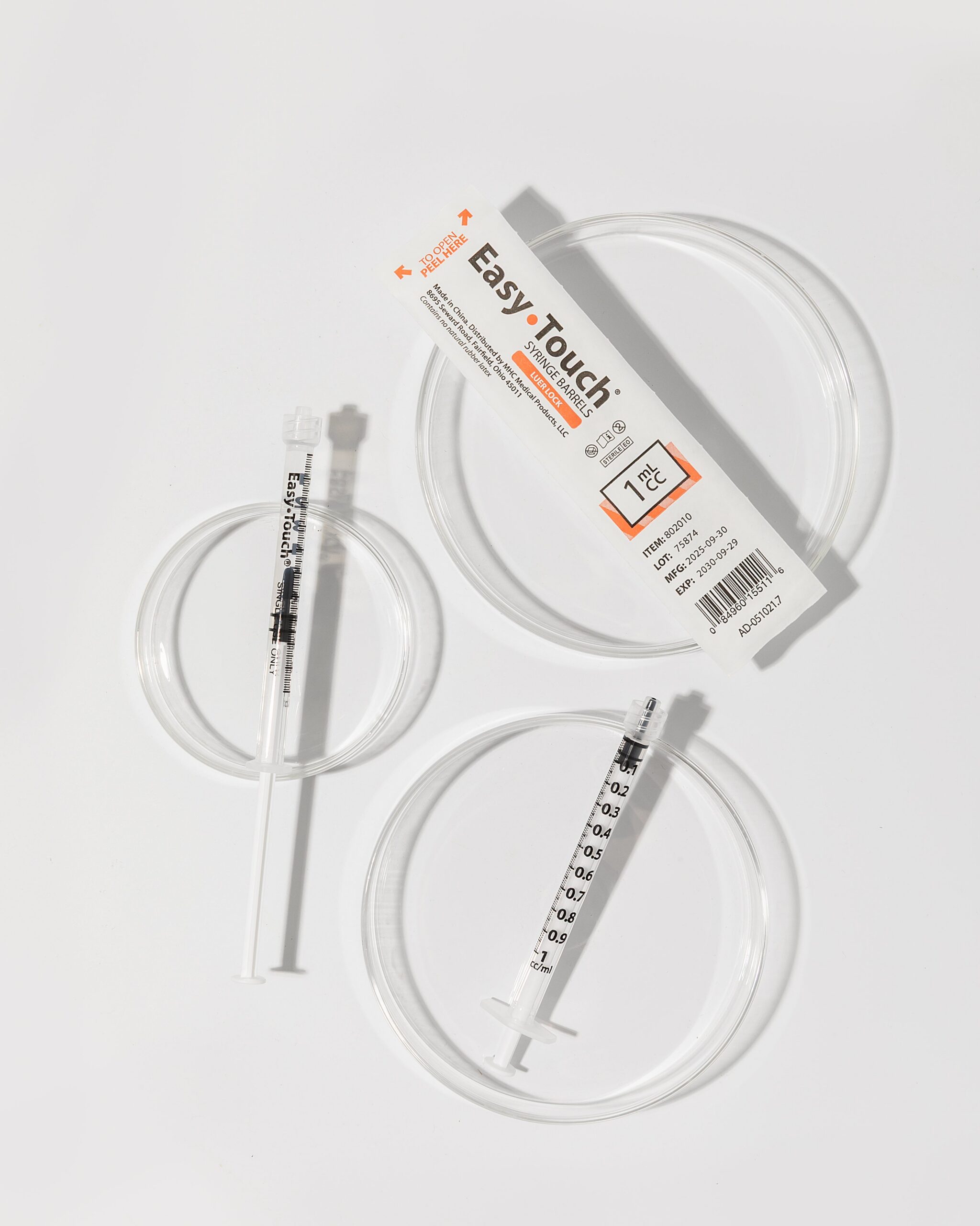 1mL EasyTouch Luer Lock Syringes