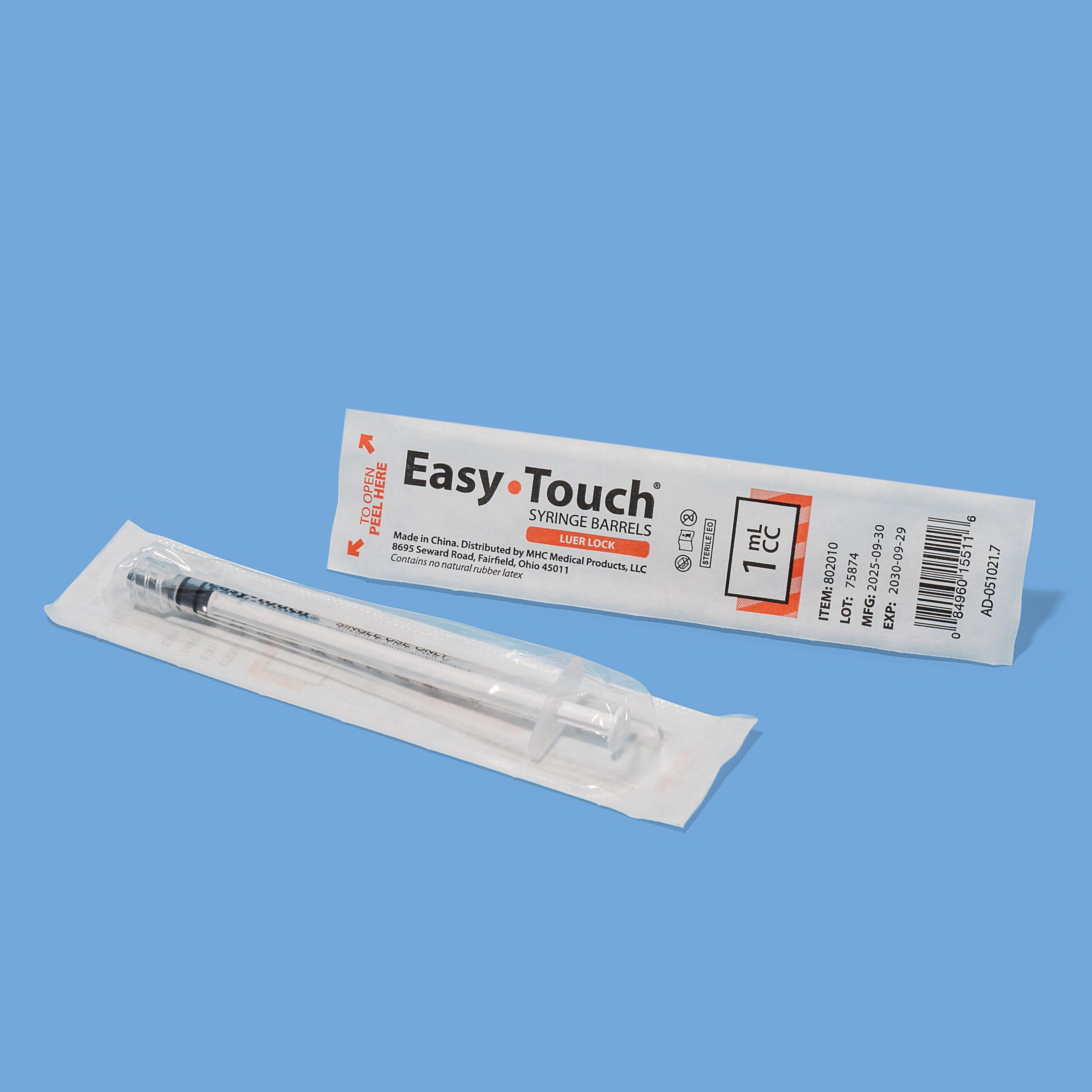 1mL EasyTouch Luer Lock Syringes