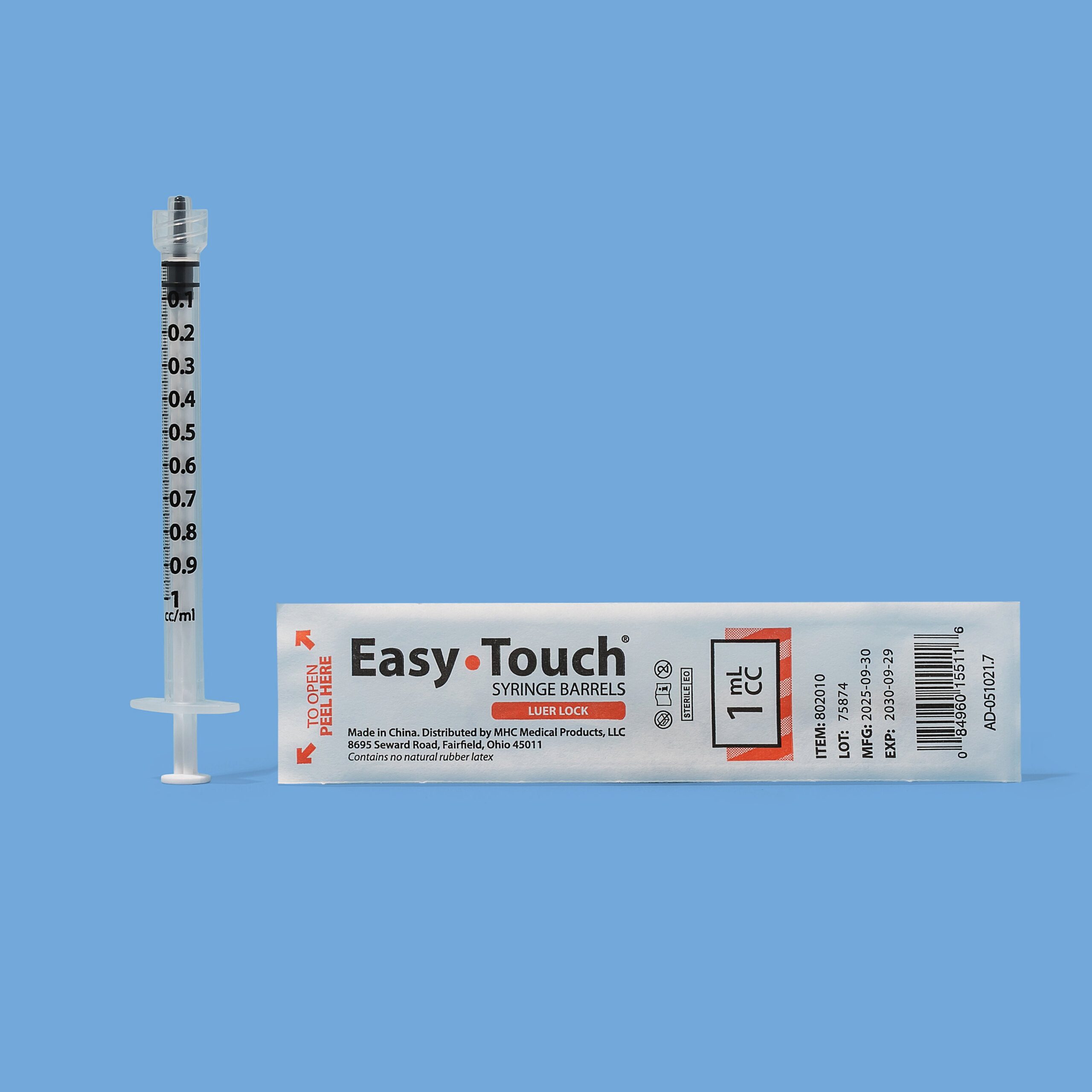 1mL EasyTouch Luer Lock Syringes
